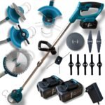 Podkaszarka Akumulatorowa BX-142 48VF 2x5000 mAh z Teleskopową Rączką i Ostrzami – Zestaw do Koszenia Trawy i Zarośli