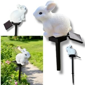 Solarny Lampion Ogrodowy LED – Wybierz Swój Uroczy Kształt: Sowa lub Królik - Królik