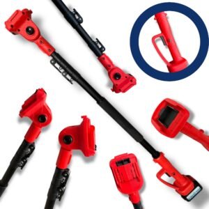 Teleskopowy wysięgnik do narzędzi akumulatorowych 110–200 cm | Obrotowa głowica 180° | Złącze 3-pinowe