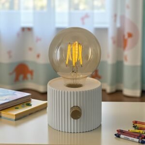Lampka retro LED z akumulatorem i regulacją światła, USB Type-C, nocna lampka dekoracyjna, 2 kolory