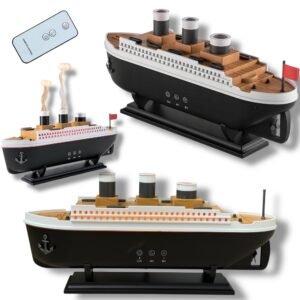 Nawilżacz powietrza Jellyfish Boat LED 250ml – aromaterapia, lampa nocna, pilot, 7 kolorów światła