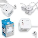 Listwa zasilająca MORRE M404 3680W kostka 3xAC + 3xUSB szybkie ładowanie