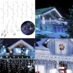 Sople LED 23m 500 LED / 30m 600 LED z efektem FLASH IP44 – Lampki świąteczne kurtyna świetlna biały ciepły / biały zimny