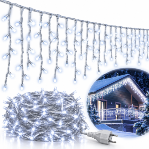 Sople LED 23m 500 LED / 30m 600 LED z efektem FLASH IP44 – Lampki świąteczne kurtyna świetlna biały ciepły / biały zimny