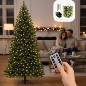 Lampki choinkowe LED 50m 500 LED / 100m 1000 LED – ciepły biały lub zimny biały, efekt flash, dekoracje świąteczne