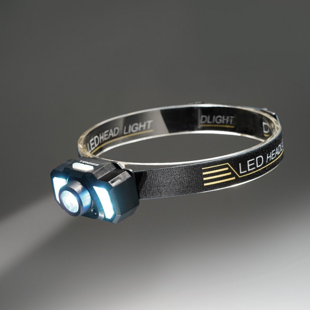 Lampka czołowa LED SMD + XPE 220 lm, akumulatorowa USB, 4 tryby